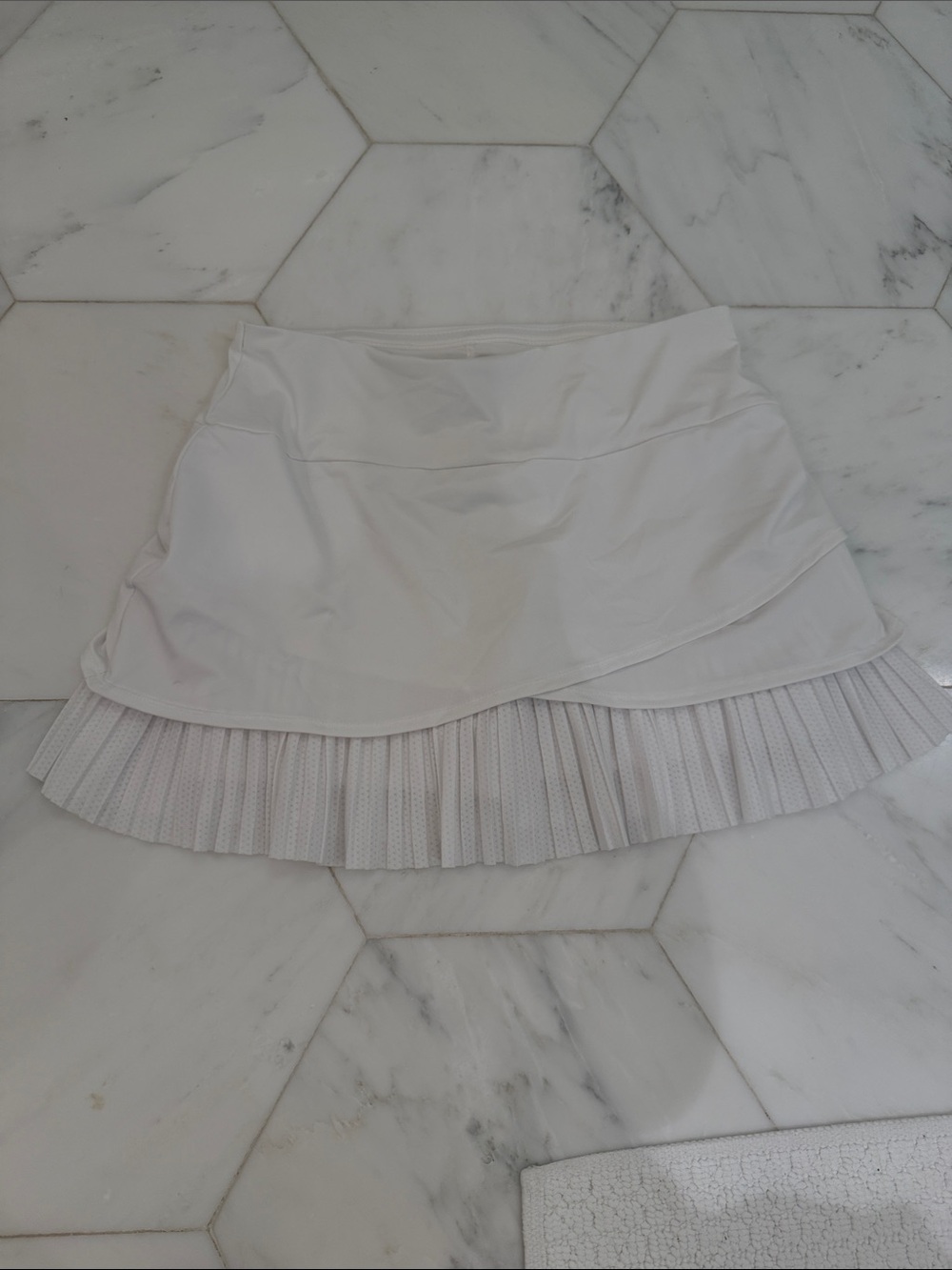 Lucky in Love White Layered Pleated Tennis Skirt